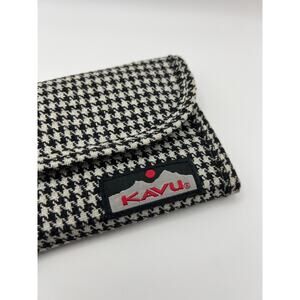 KAVU Limited Edition Houndstooth Big Spender Wallet Trifold Card Holder